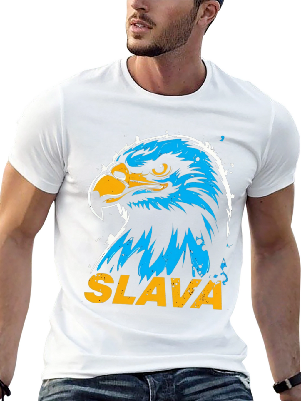 Slava Eagle Graphic Tee - Patriotic Design