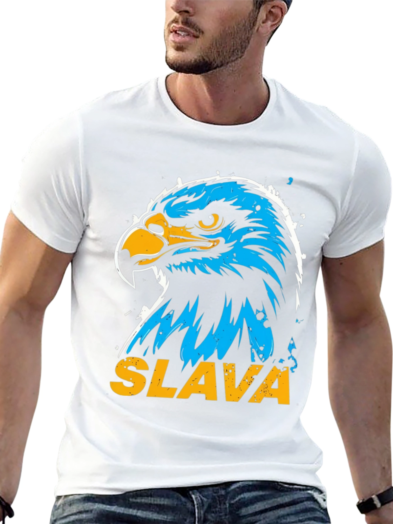 Slava Eagle Graphic Tee - Patriotic Design