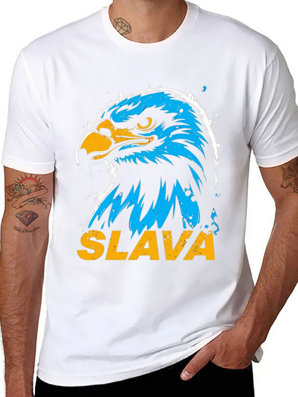 Slava Eagle Graphic Tee - Patriotic Design