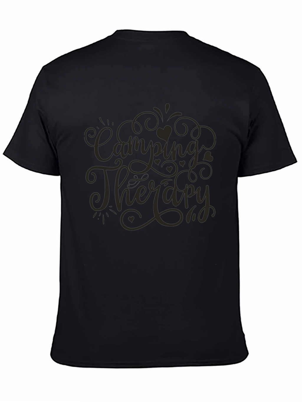 Camping Therapy Graphic Tee - Black T-Shirt