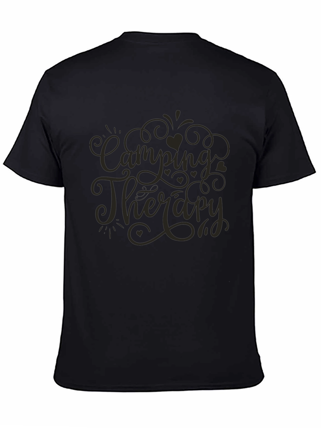 Camping Therapy Graphic Tee - Black T-Shirt