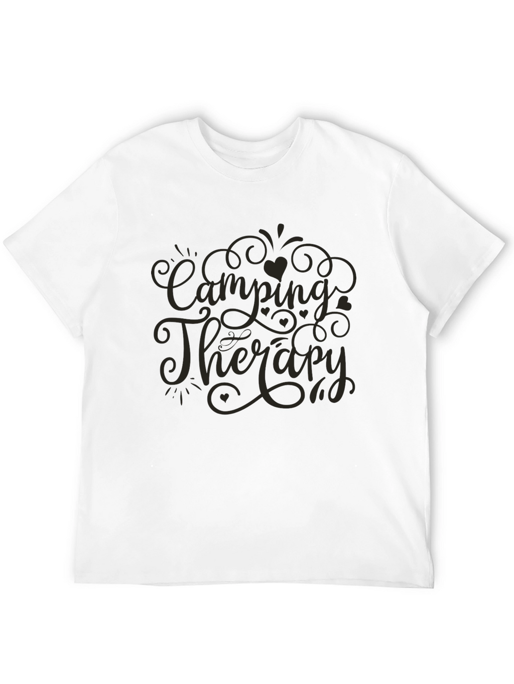 Camping Therapy Graphic Tee - Black T-Shirt
