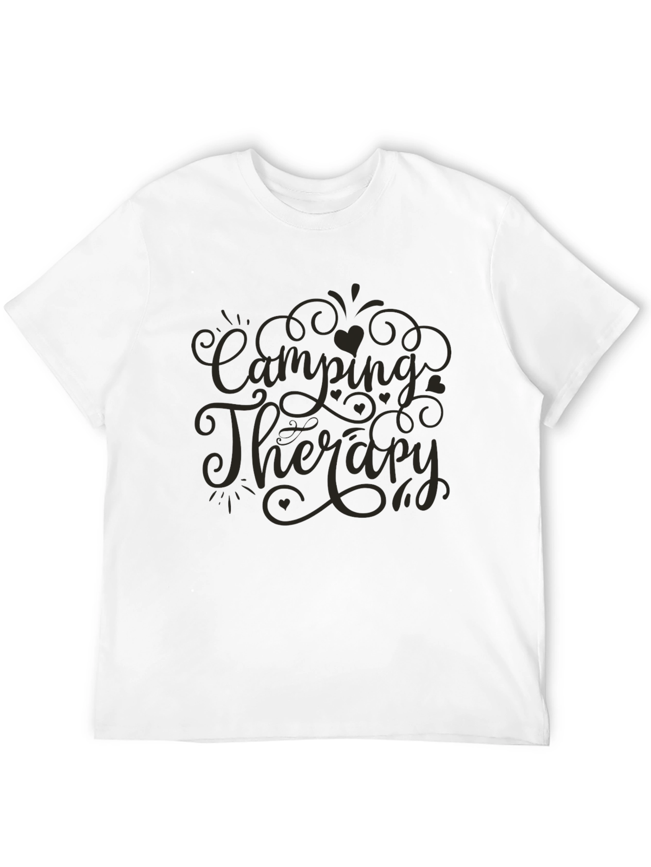Camping Therapy Graphic Tee - Black T-Shirt