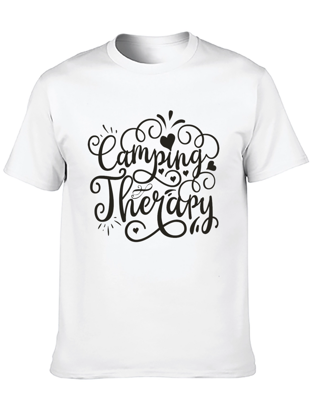 Camping Therapy Graphic Tee - Black T-Shirt