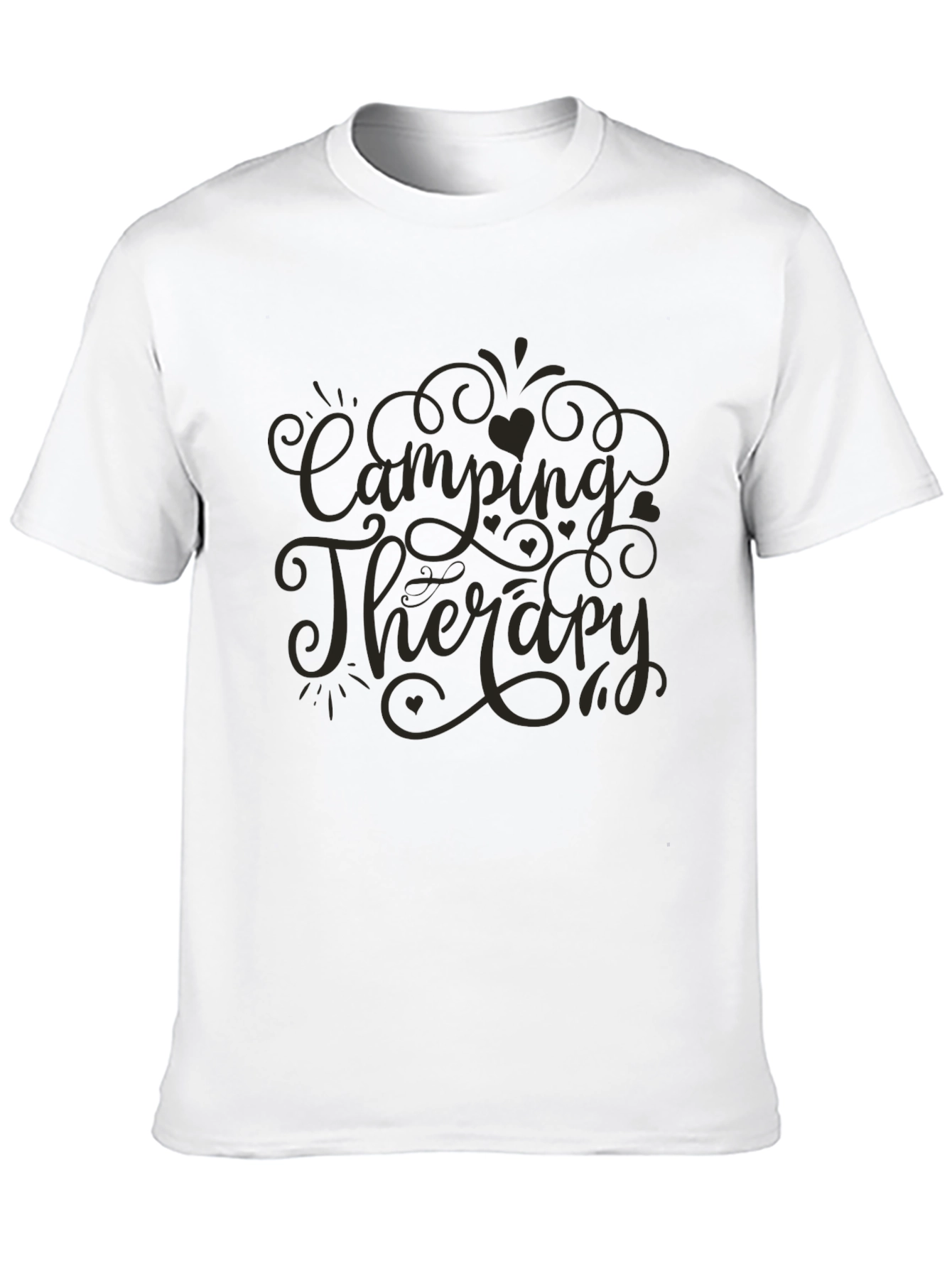 Camping Therapy Graphic Tee - Black T-Shirt