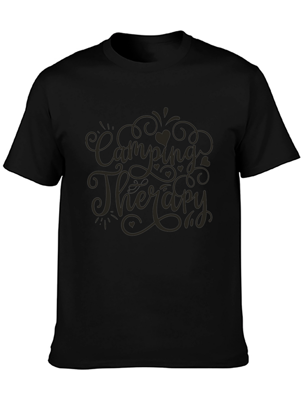 Camping Therapy Graphic Tee - Black T-Shirt