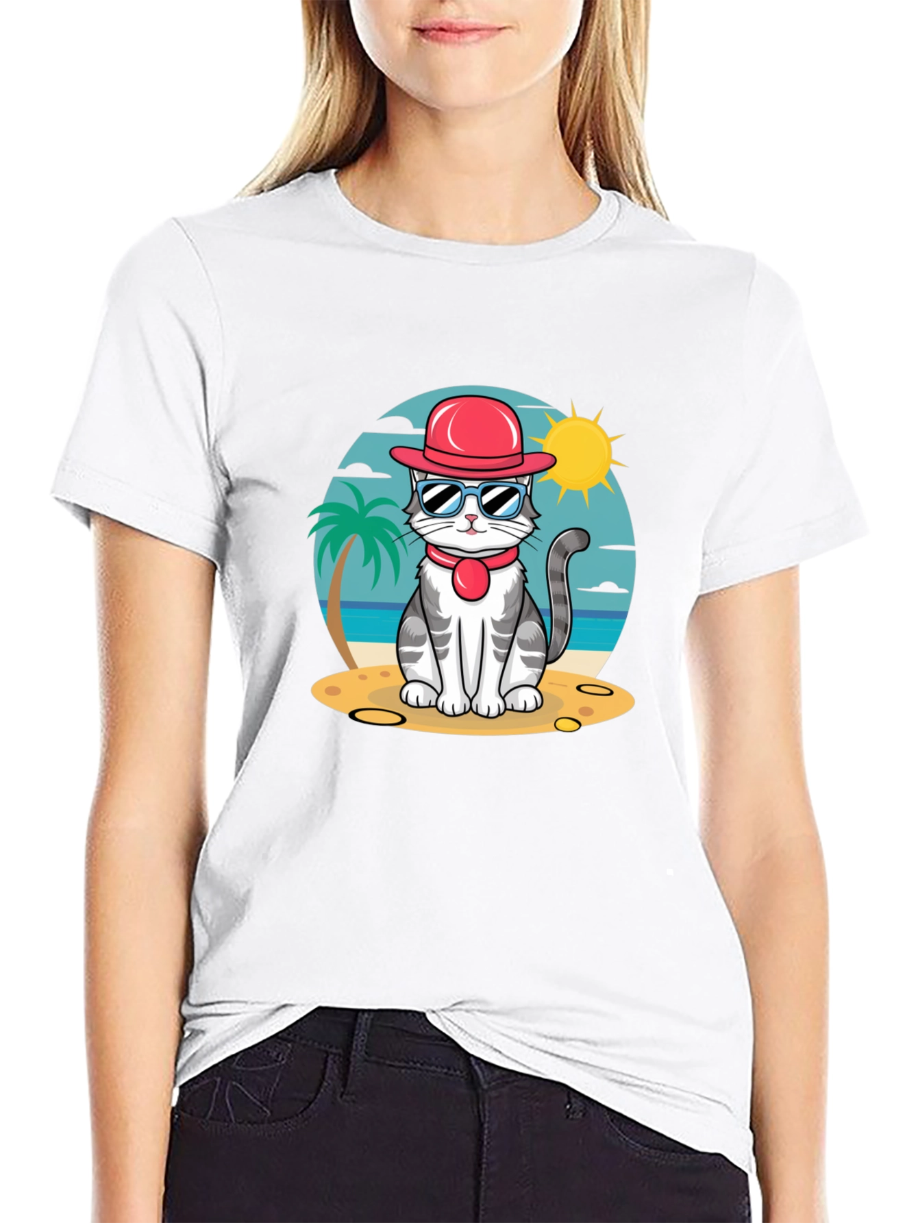 Cool Cat Beach T-Shirt