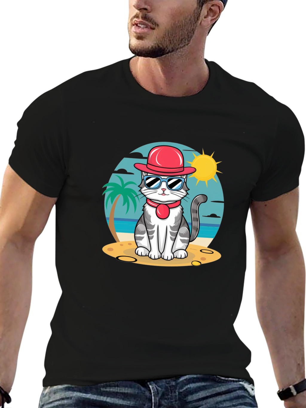 Cool Cat Beach T-Shirt