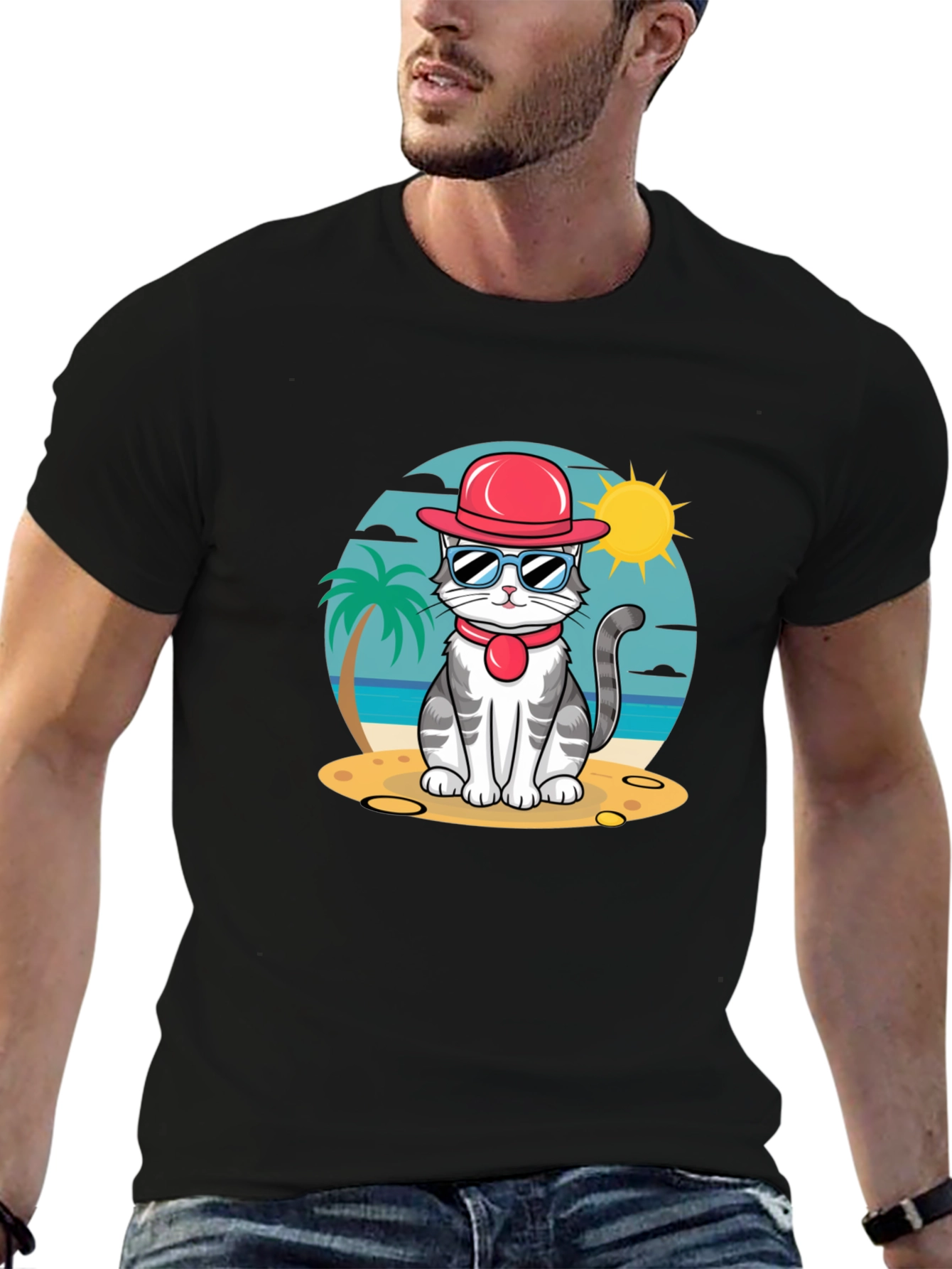 Cool Cat Beach T-Shirt