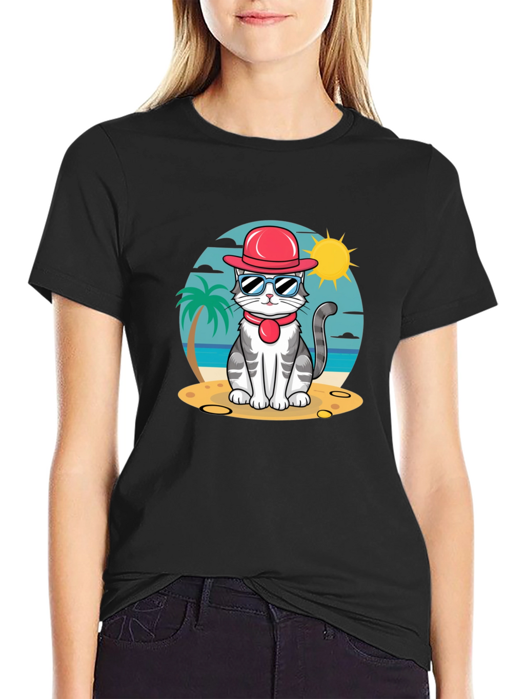 Cool Cat Beach T-Shirt