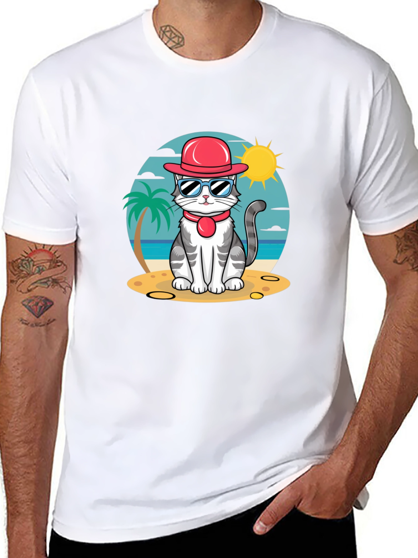 Cool Cat Beach T-Shirt