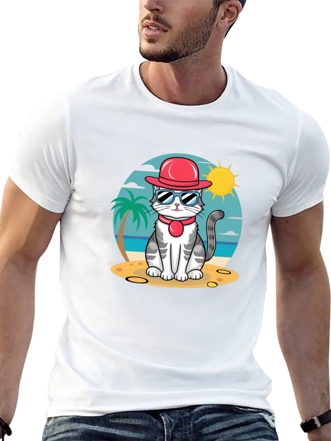 Cool Cat Beach T-Shirt