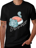 Sushi Cat Graphic T-Shirt