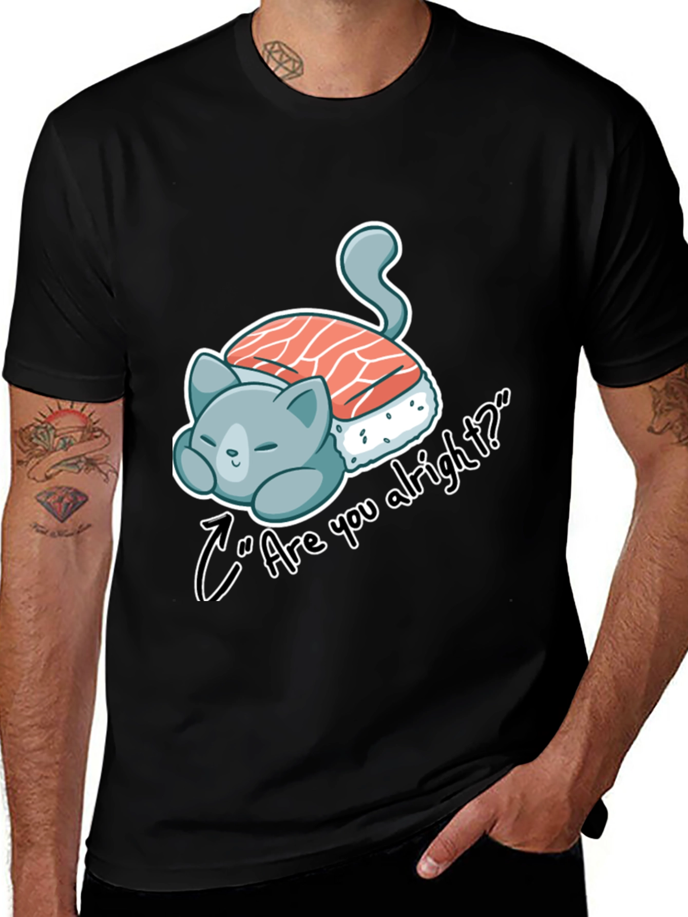 Sushi Cat Graphic T-Shirt