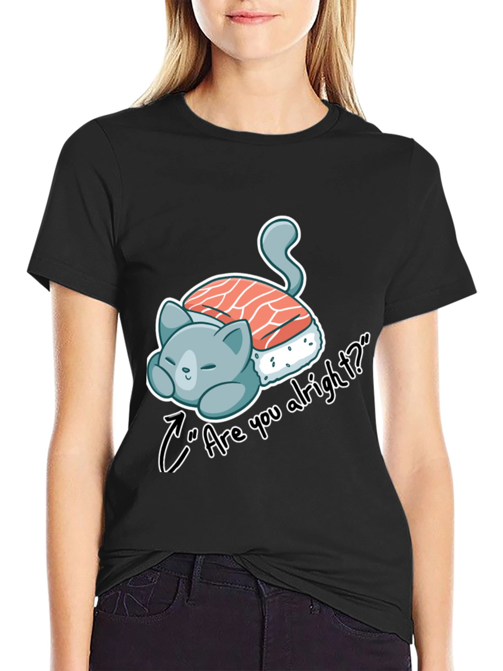Sushi Cat Graphic T-Shirt