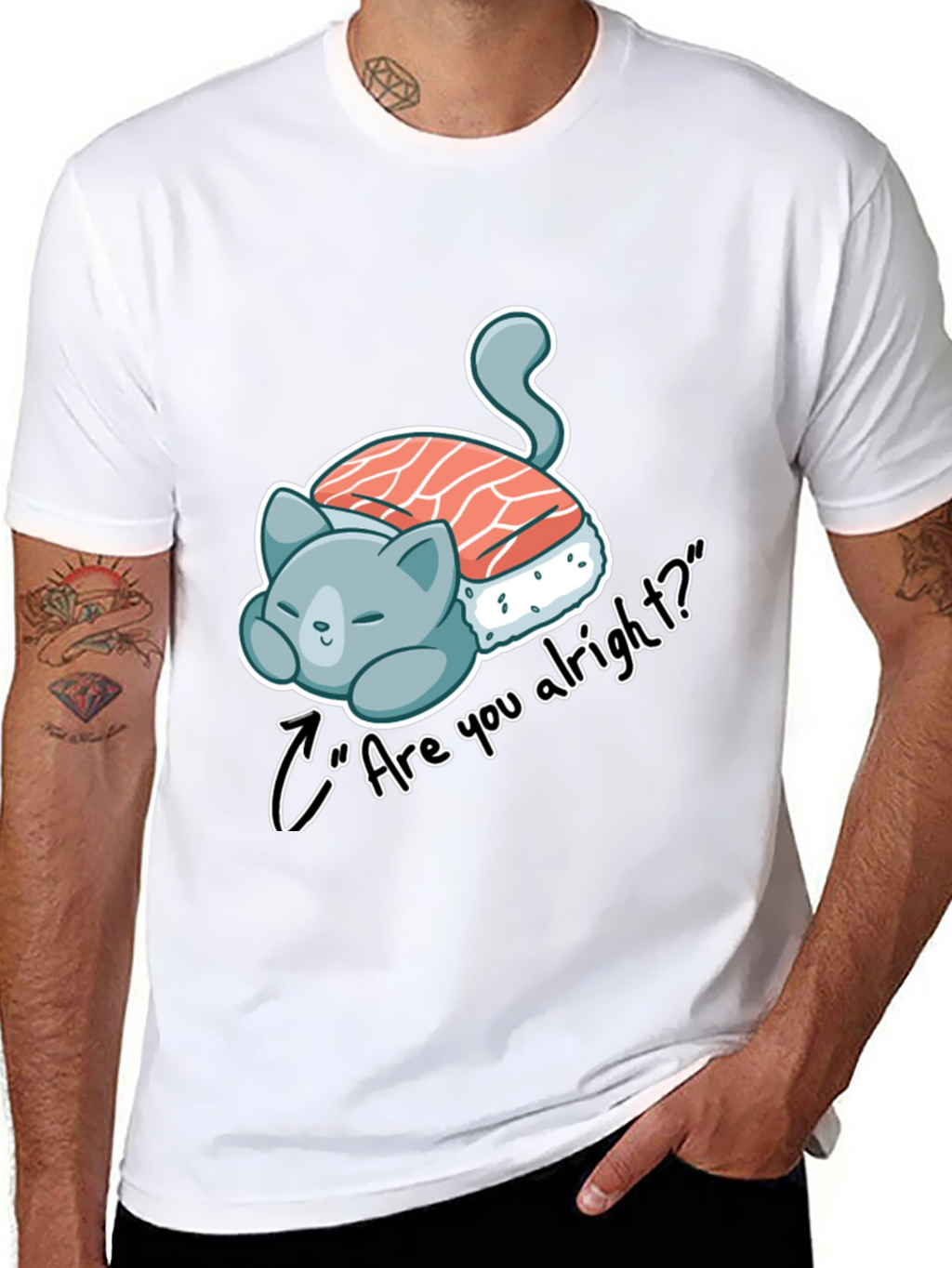 Sushi Cat Graphic T-Shirt