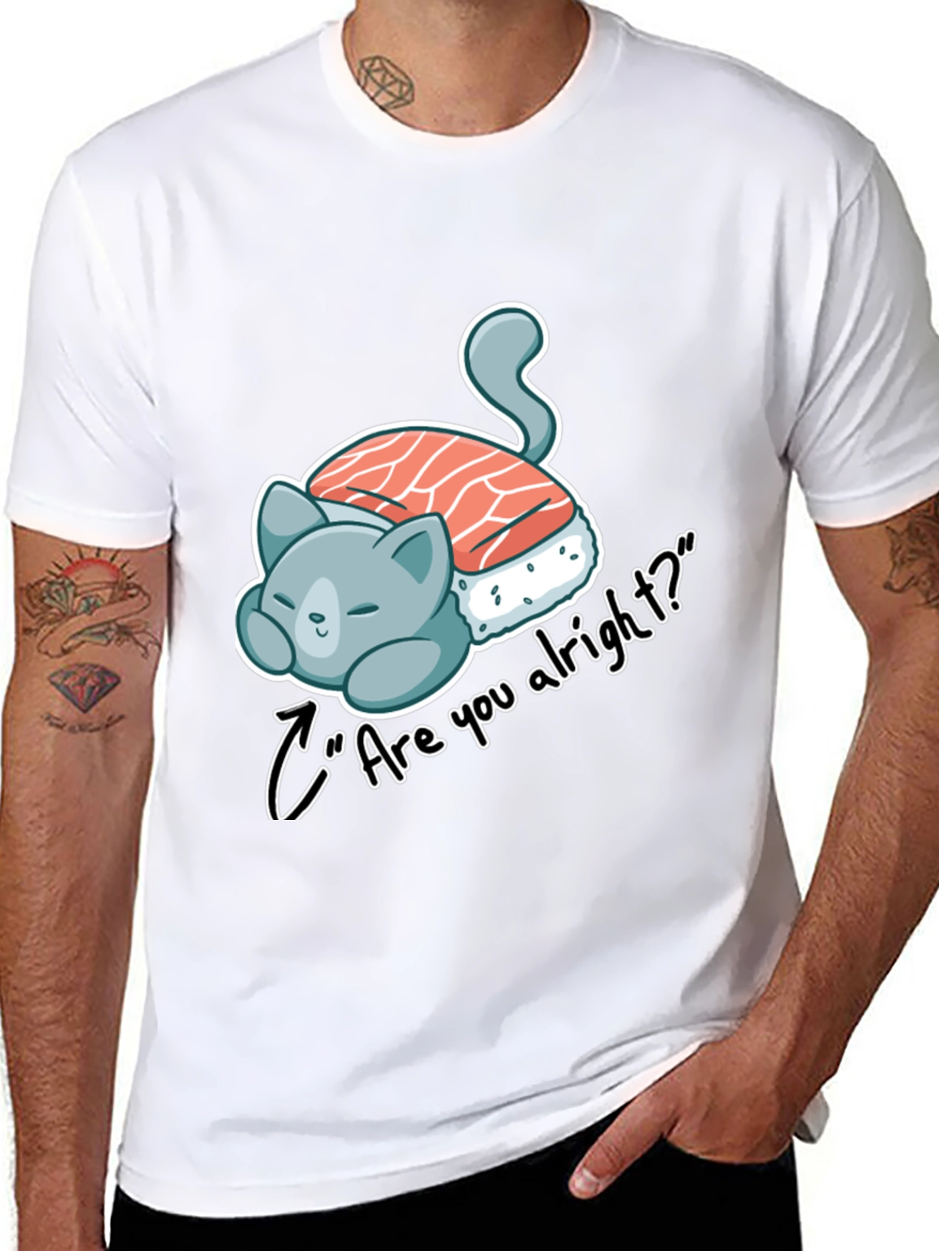 Sushi Cat Graphic T-Shirt