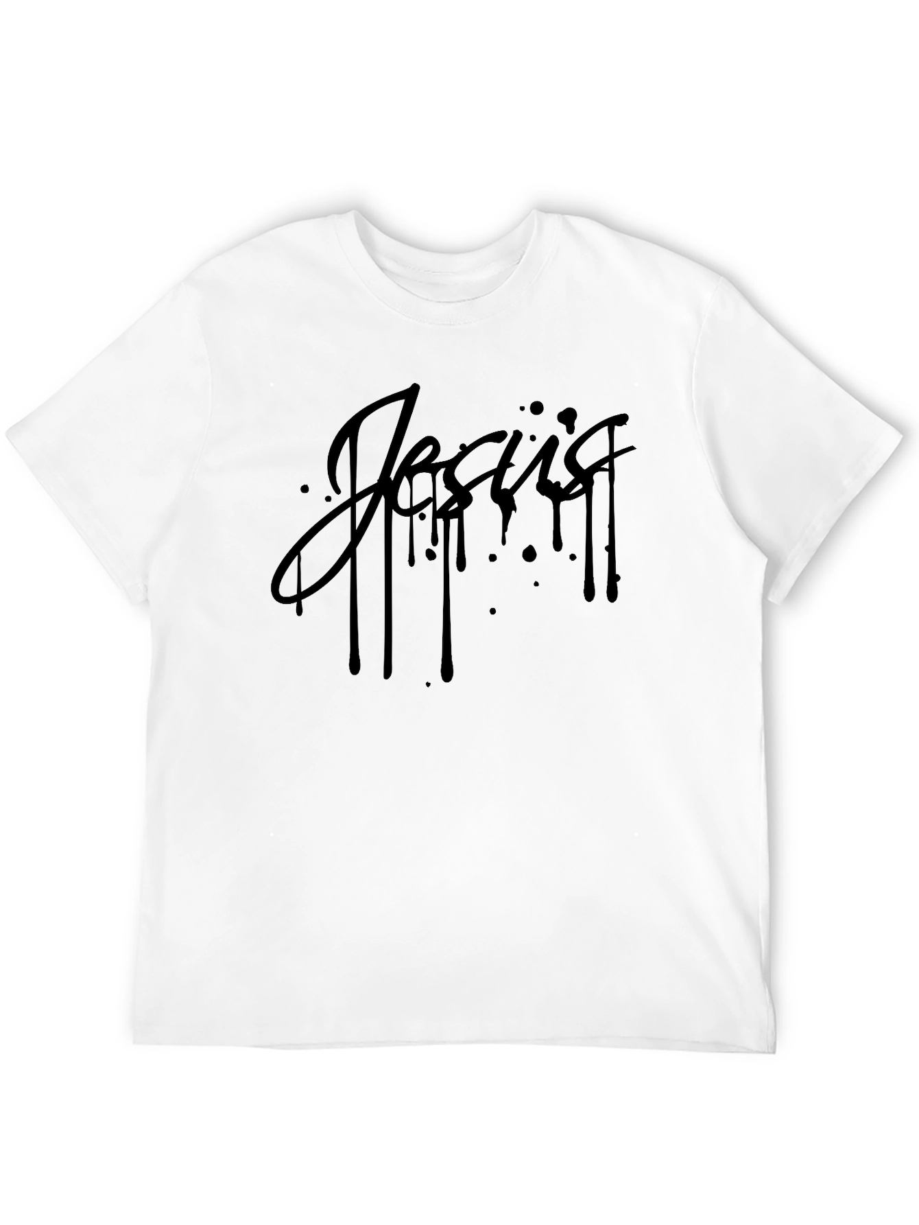 Jesus Drip Graphic T-Shirt - Mens Black Tee