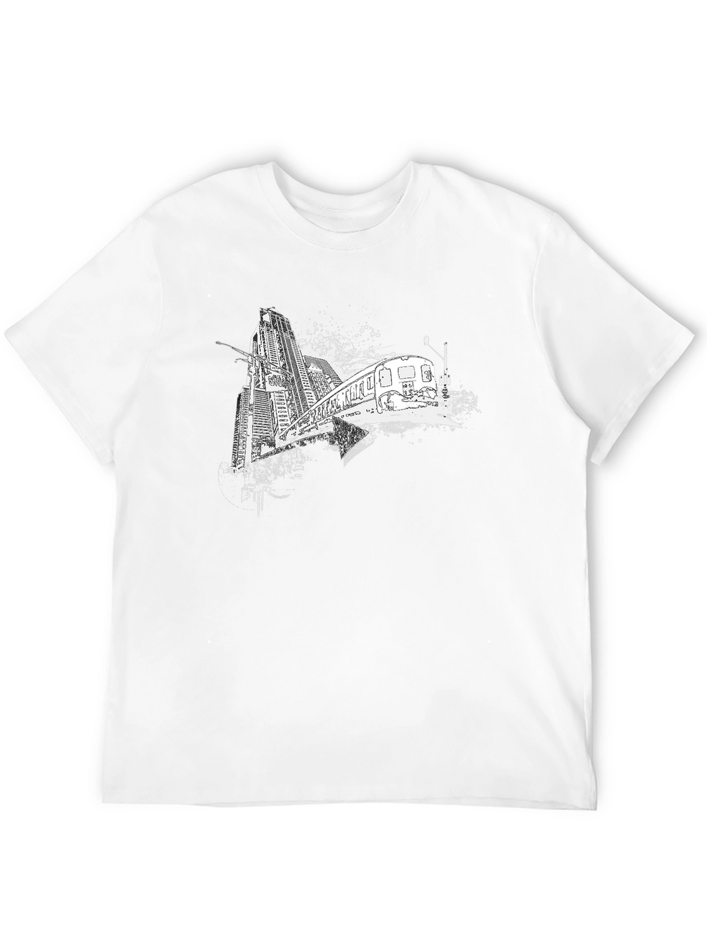 Urban Train Graphic Tee - Black