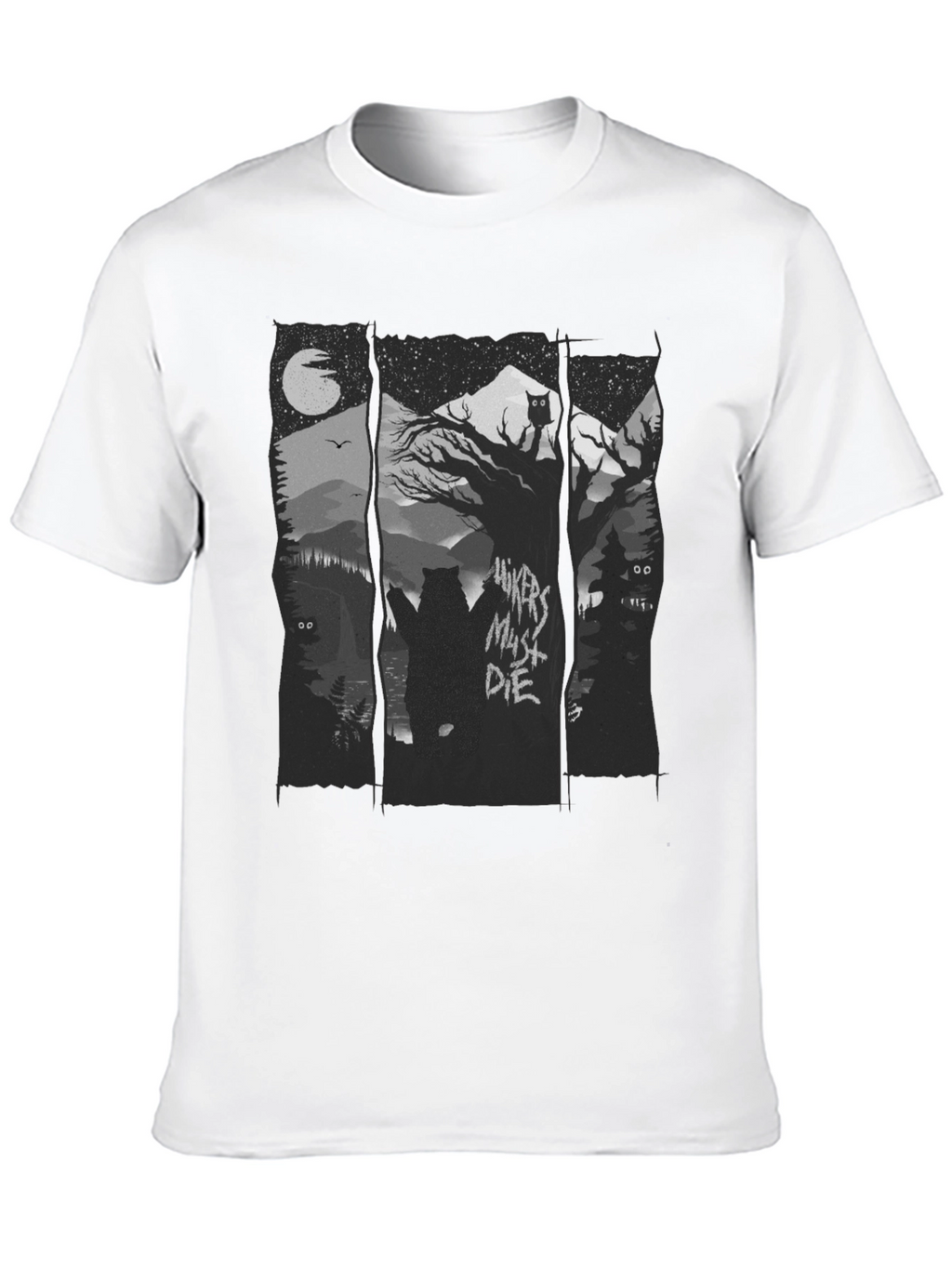 Hikers Must Die Black Graphic Tee