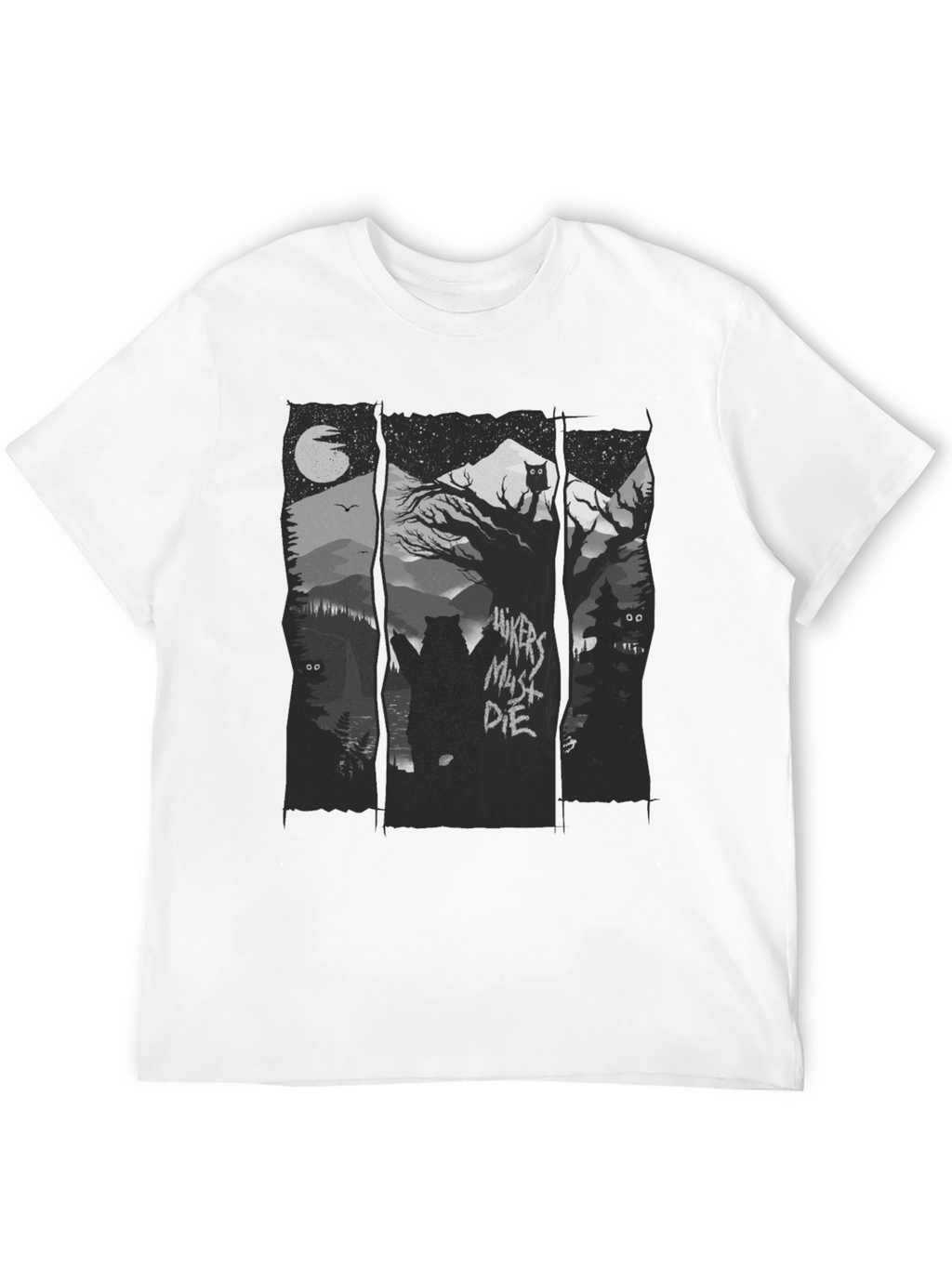 Hikers Must Die Black Graphic Tee