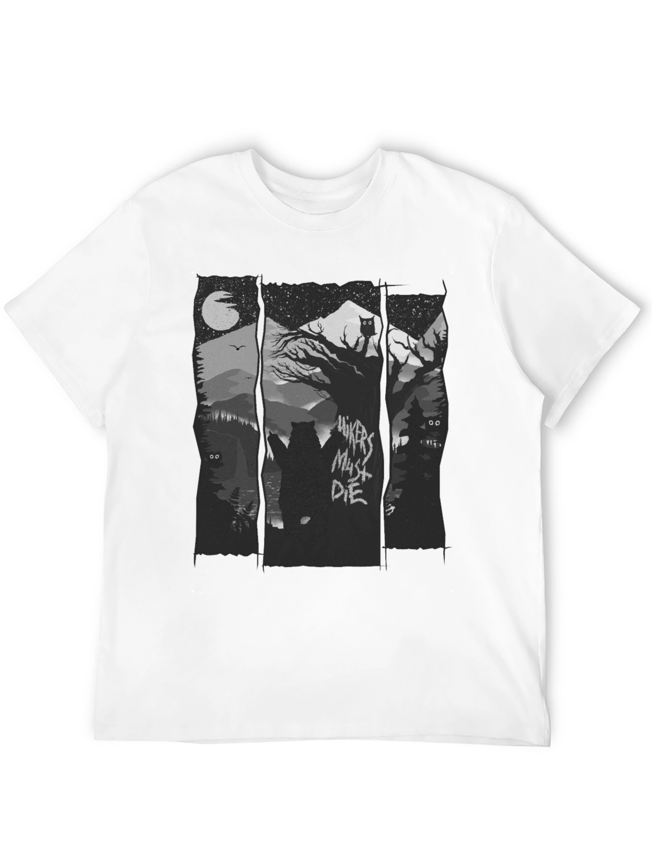 Hikers Must Die Black Graphic Tee