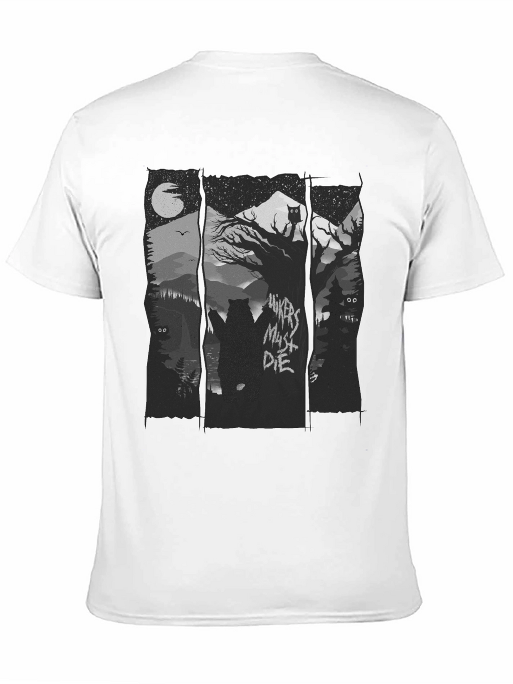 Hikers Must Die Black Graphic Tee