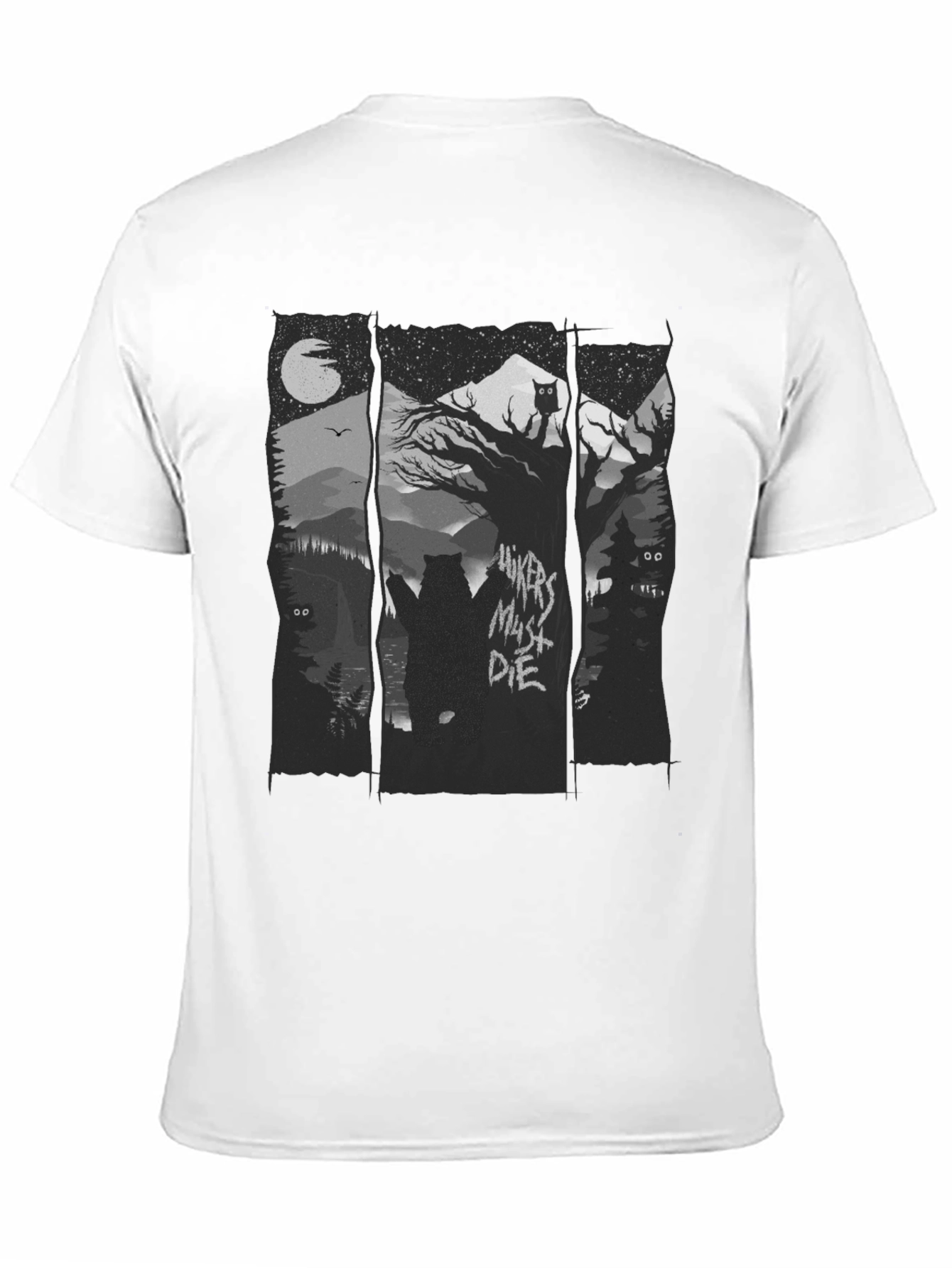 Hikers Must Die Black Graphic Tee