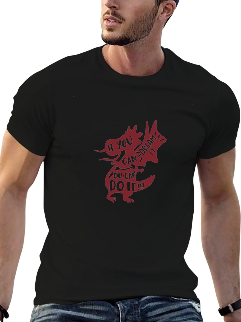 Dream It Do It Black Graphic Tee