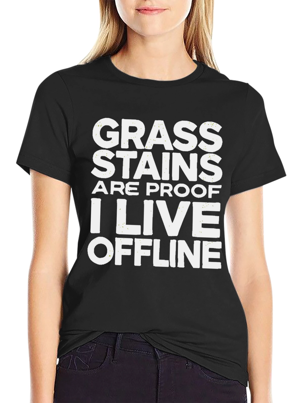 Grass Stains Offline T-Shirt - Humorous Graphic Tee