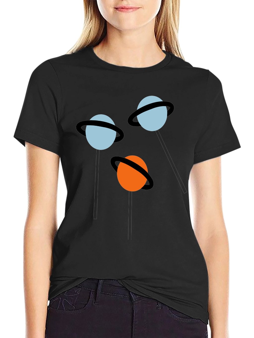 Planet Pops Black Graphic Tee