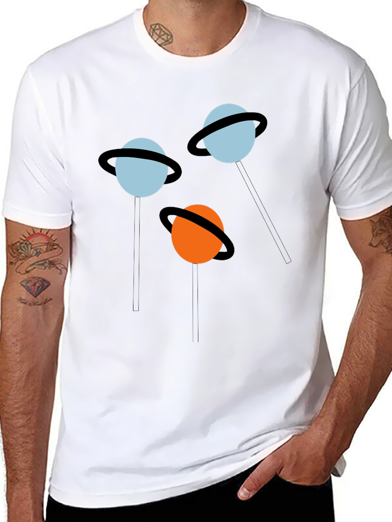 Planet Pops Black Graphic Tee