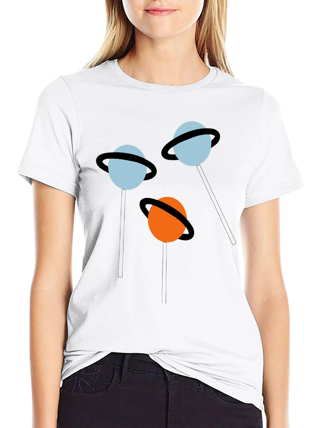 Planet Pops Black Graphic Tee
