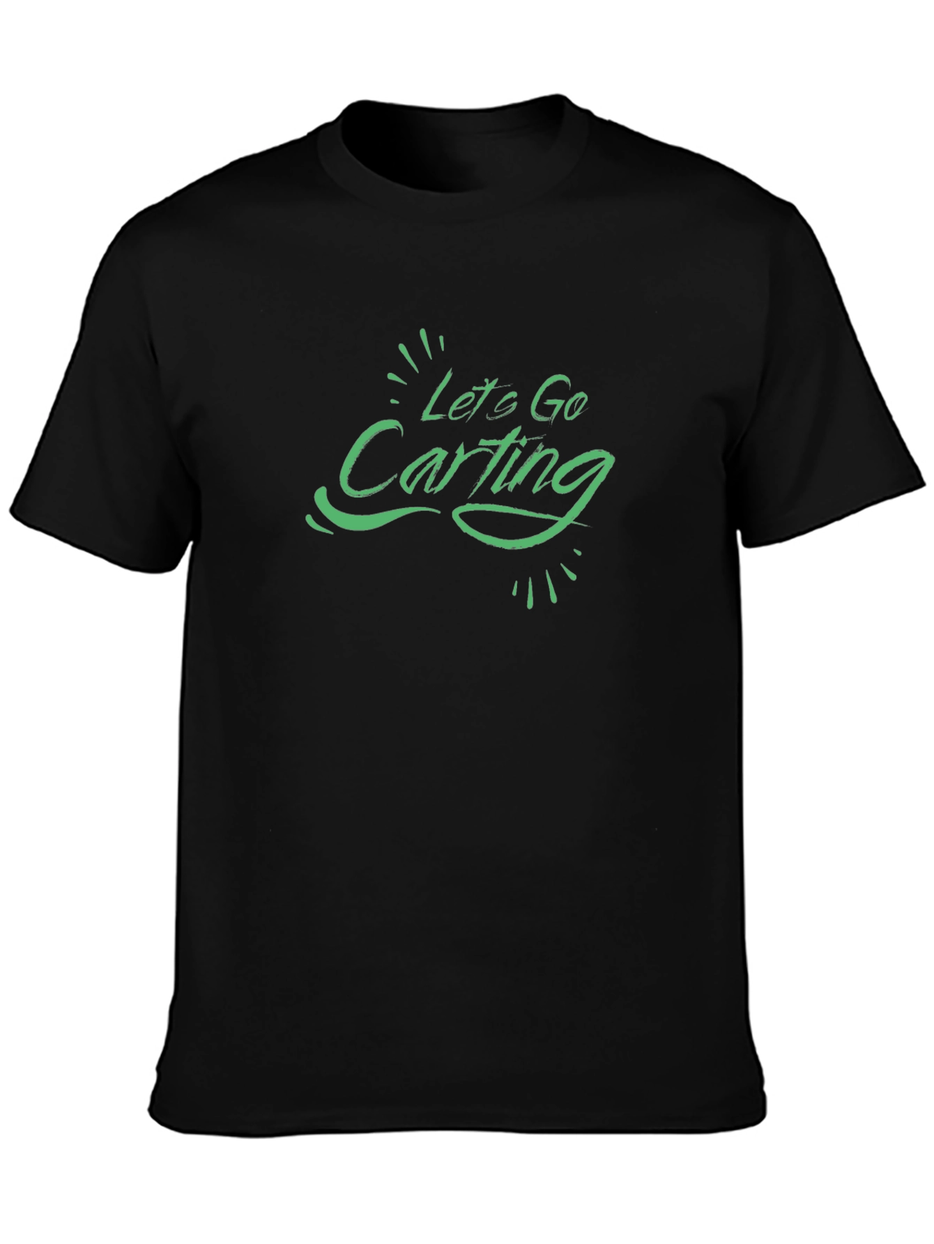 Lets Go Carting T-Shirt - Black Cotton Tee
