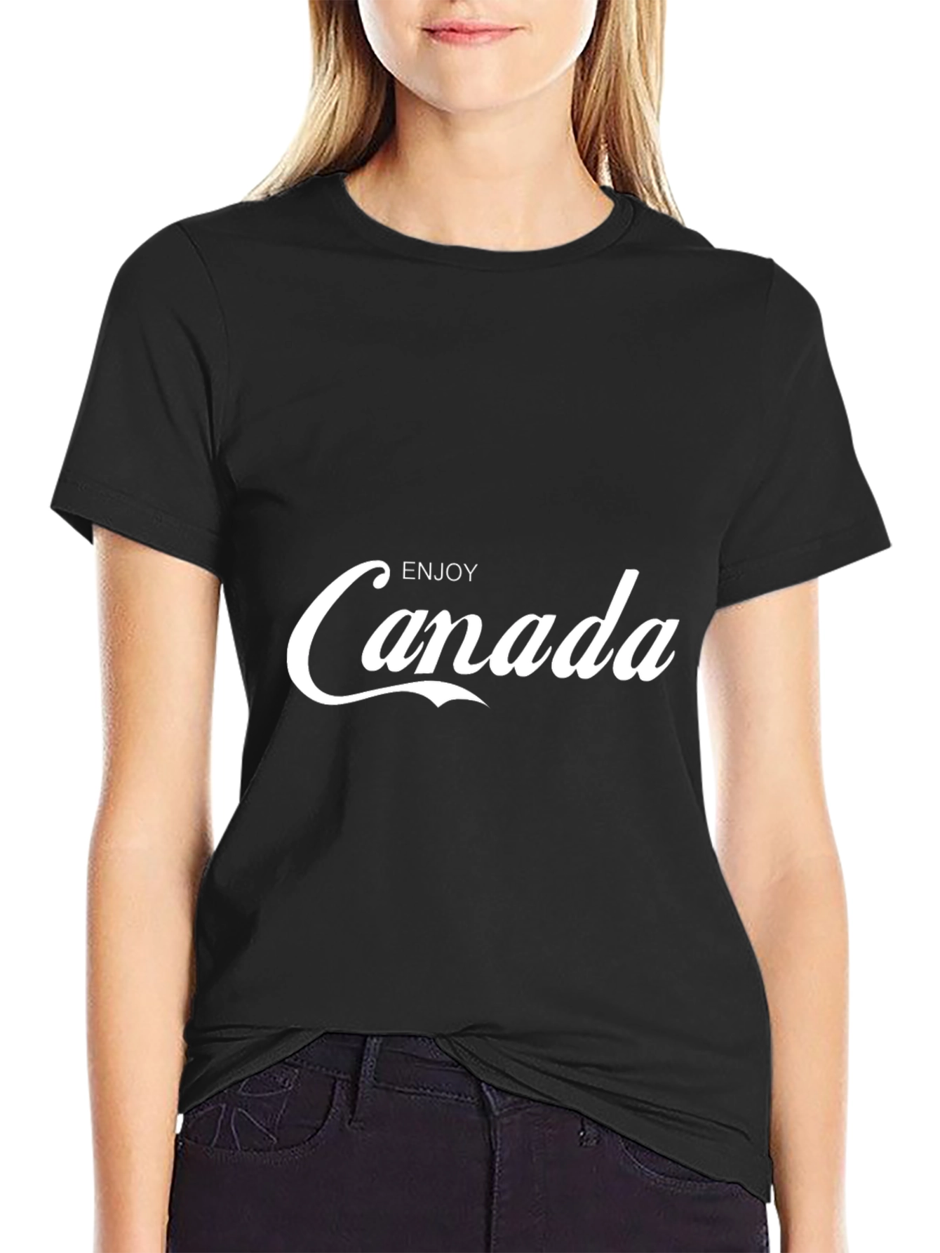 Enjoy Canada T-Shirt - Stylish Black Tee