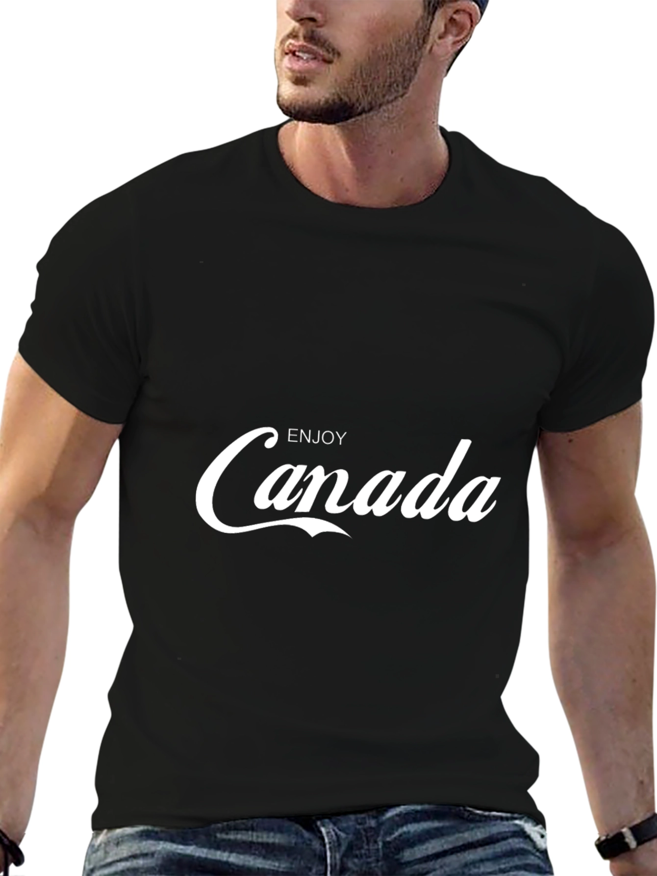 Enjoy Canada T-Shirt - Stylish Black Tee