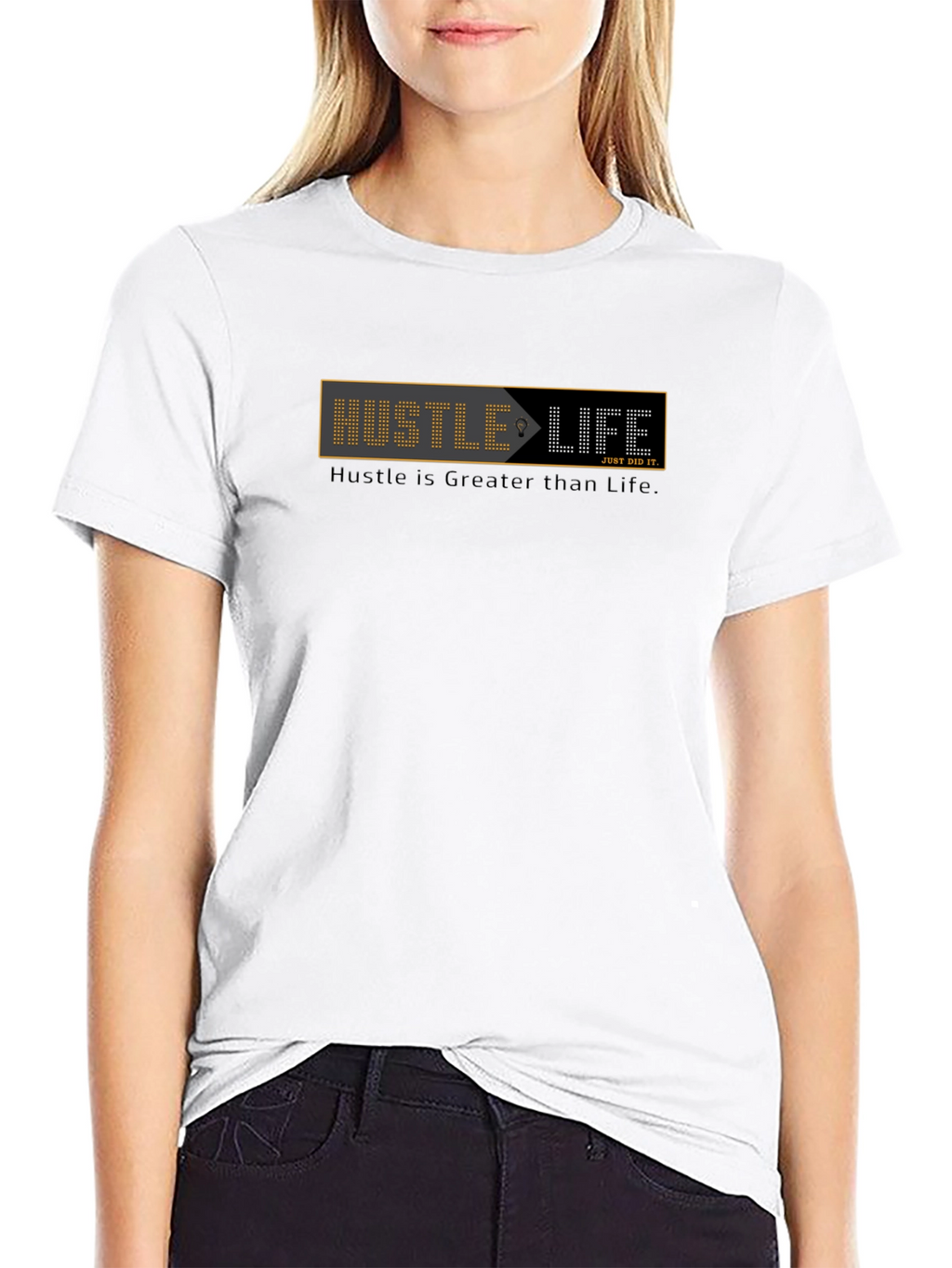 Hustle Life Graphic Black Tee