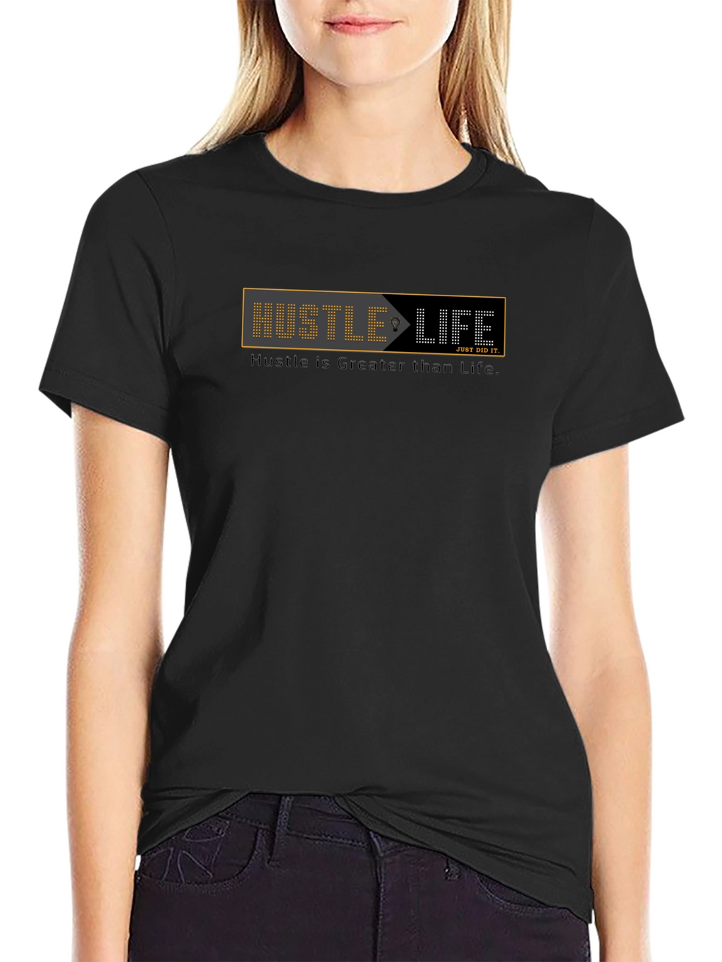Hustle Life Graphic Black Tee