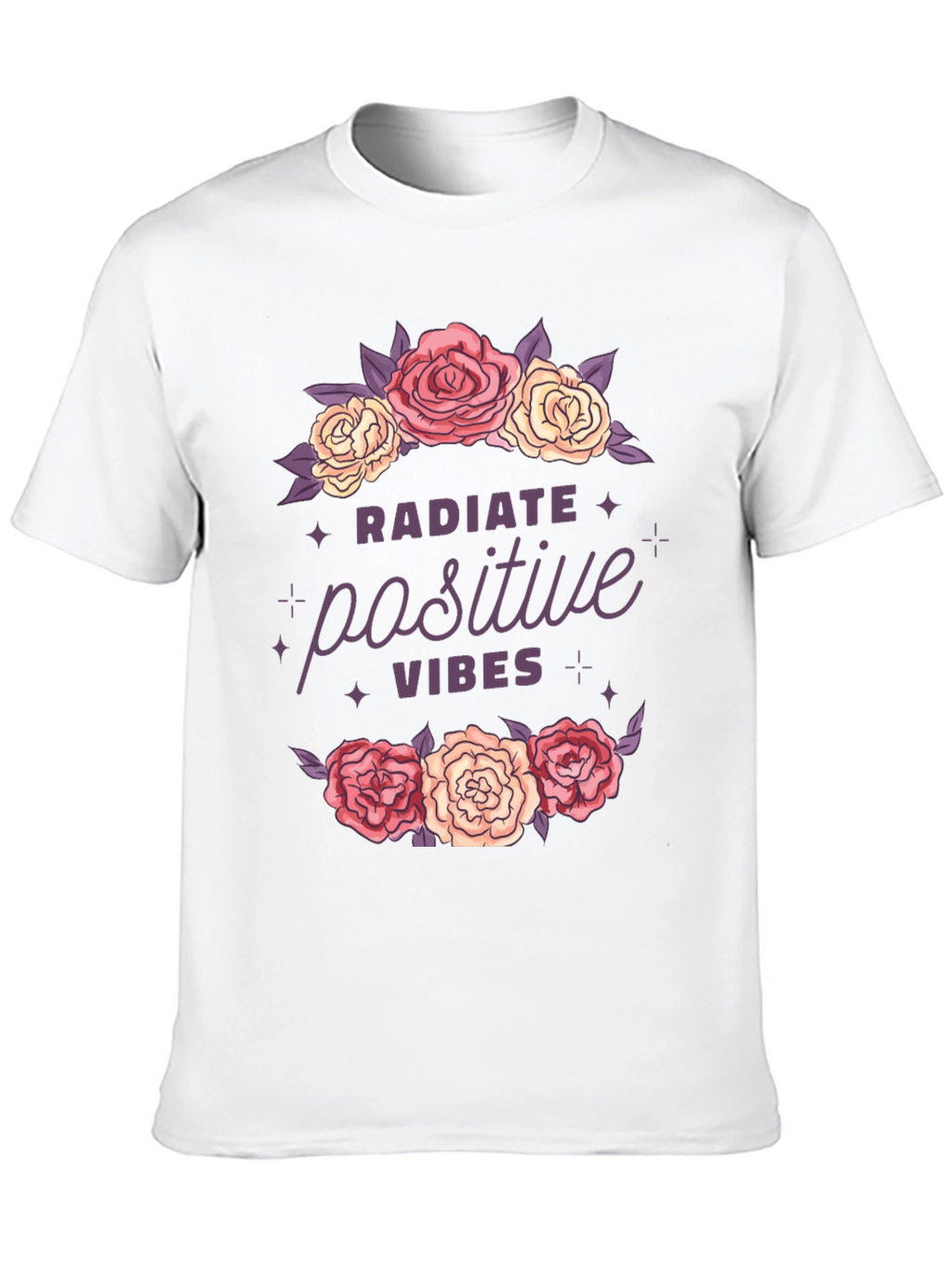 Radiate Positive Vibes Floral Graphic T-Shirt
