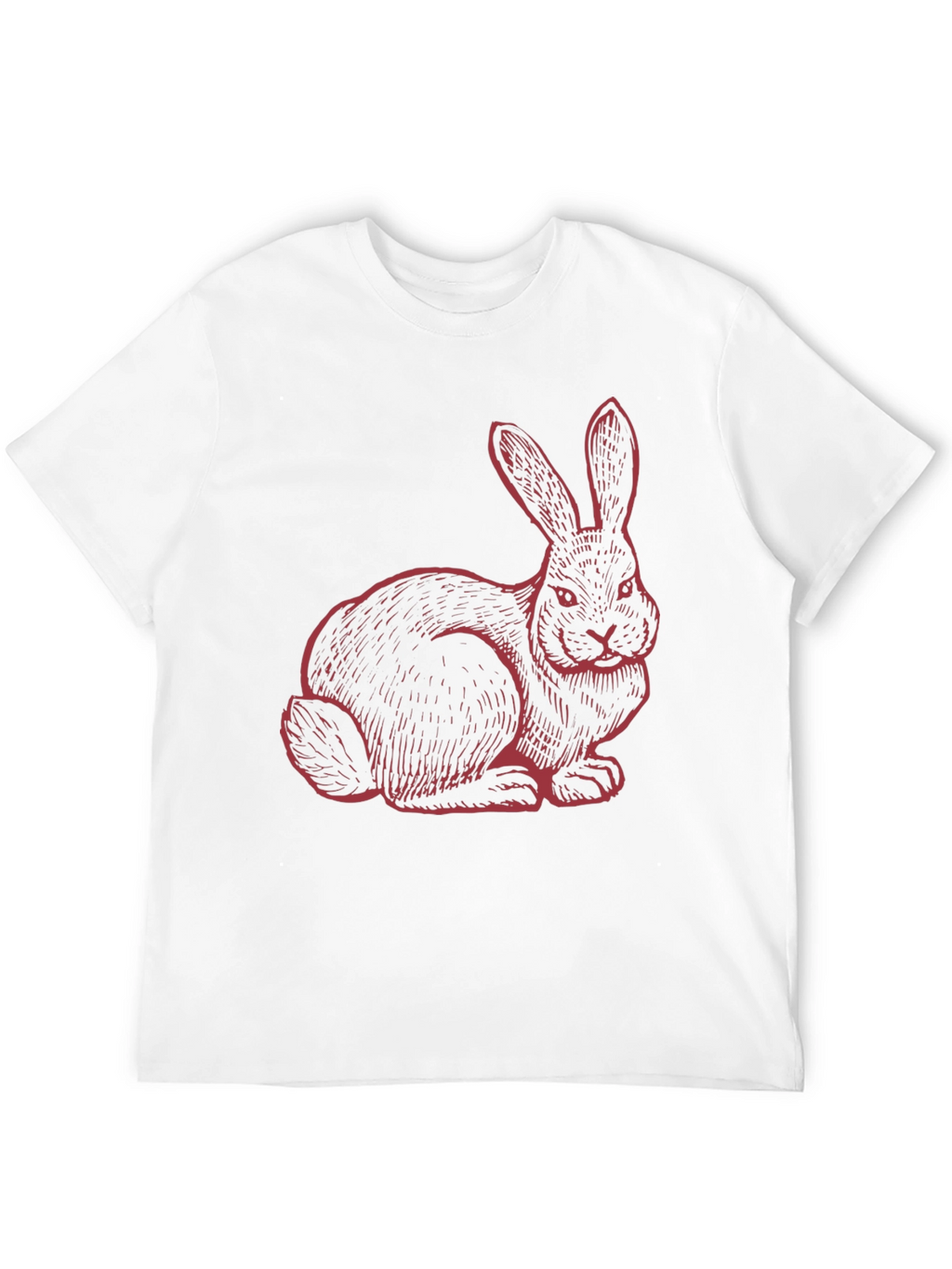 Rabbit Graphic Tee - Black Cotton Blend