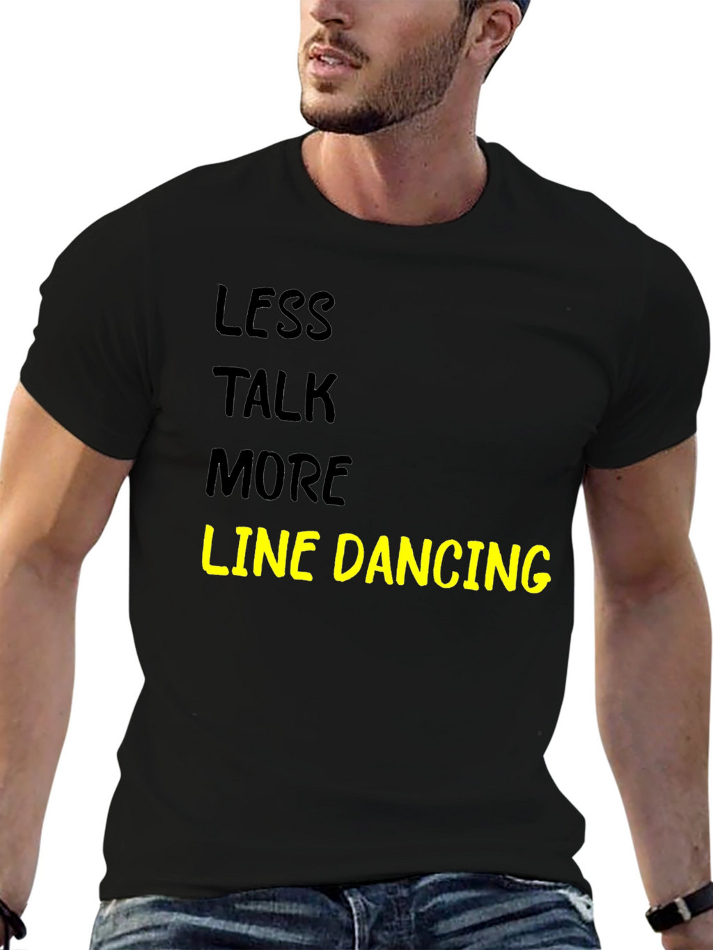 Less Talk More Line Dancing Black T-Shirt