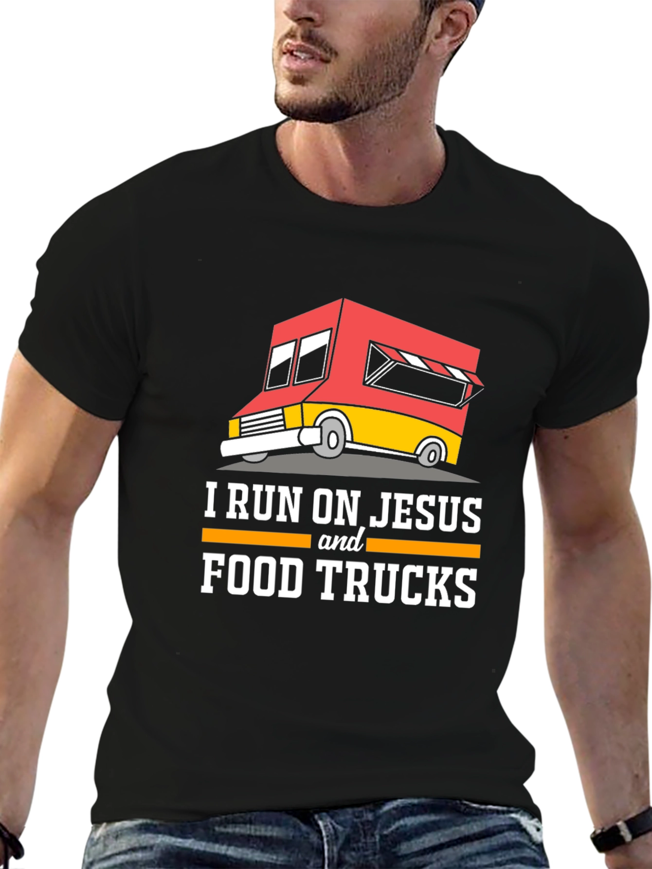 I Run on Jesus and Food Trucks T-Shirt