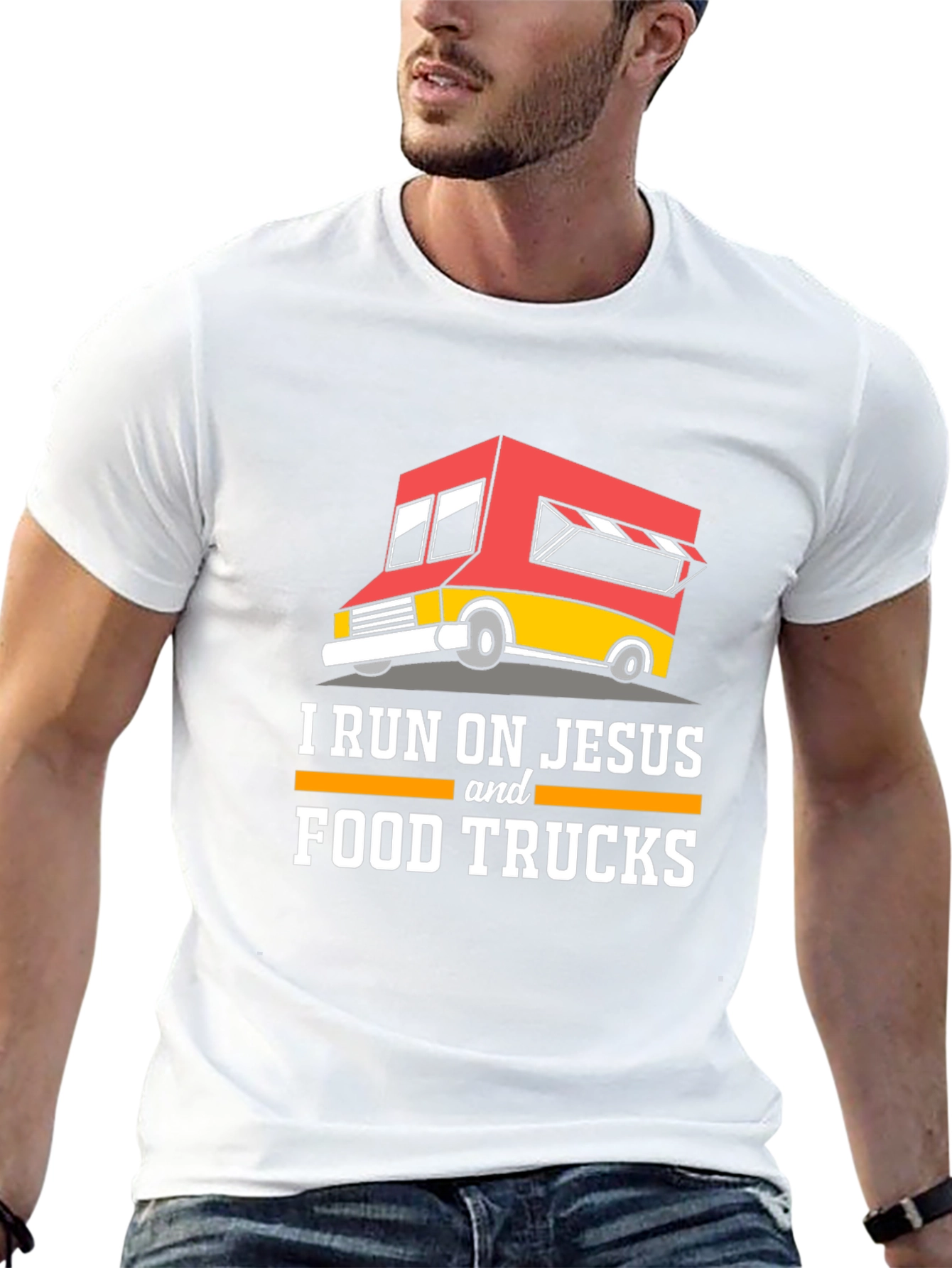 I Run on Jesus and Food Trucks T-Shirt