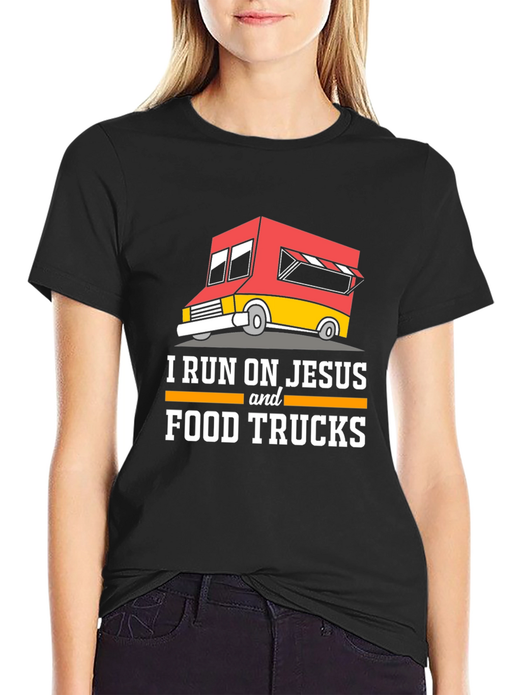 I Run on Jesus and Food Trucks T-Shirt