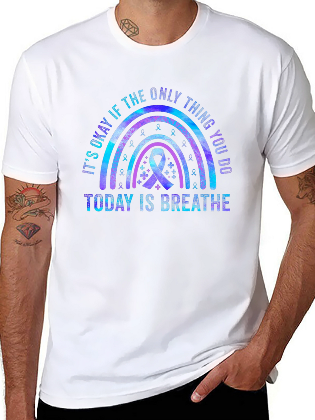 Mental Health Awareness Tee - Its Okay To Breathe