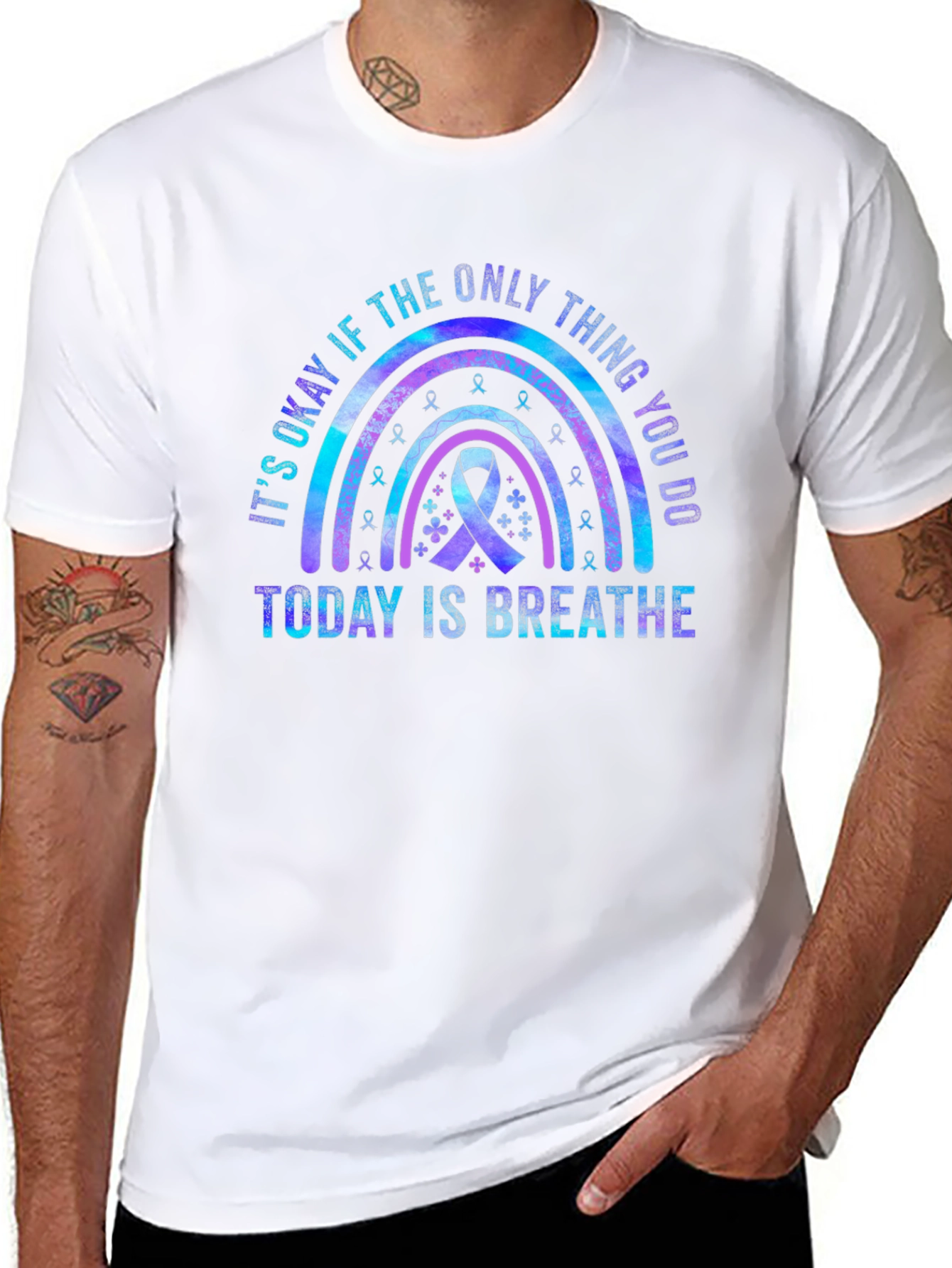 Mental Health Awareness Tee - Its Okay To Breathe