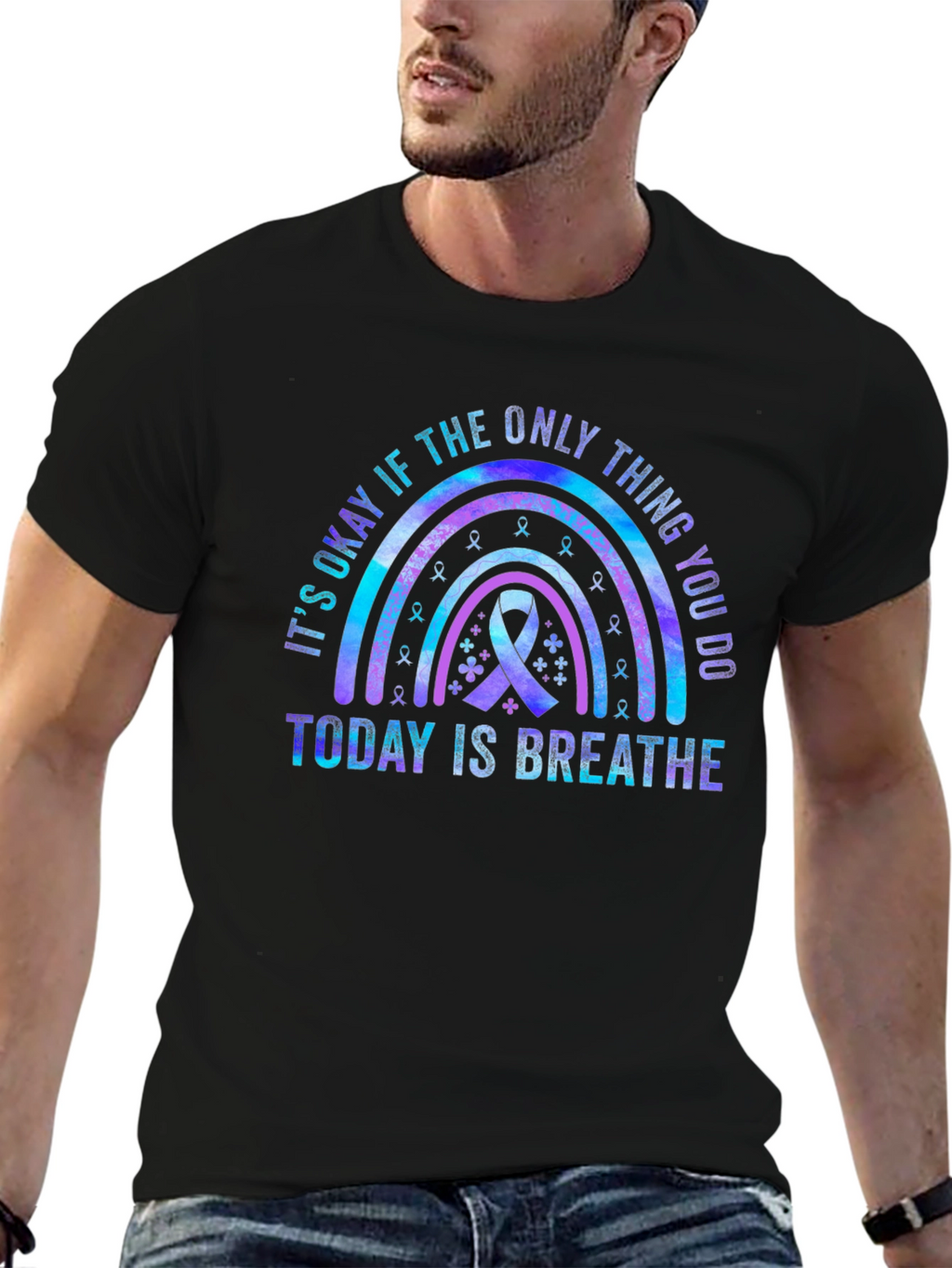 Mental Health Awareness Tee - Its Okay To Breathe