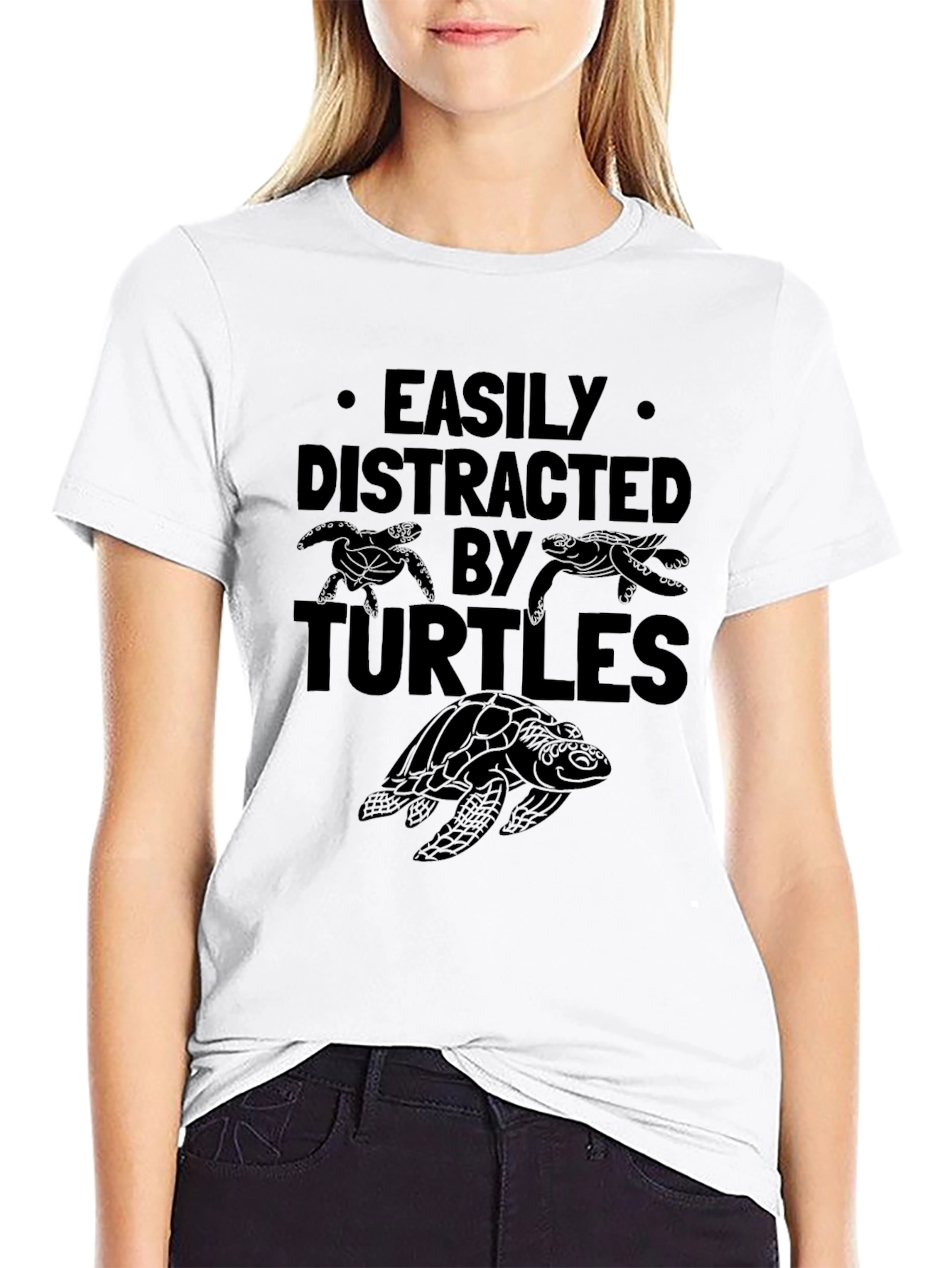 Easily Distracted by Turtles Graphic T-Shirt