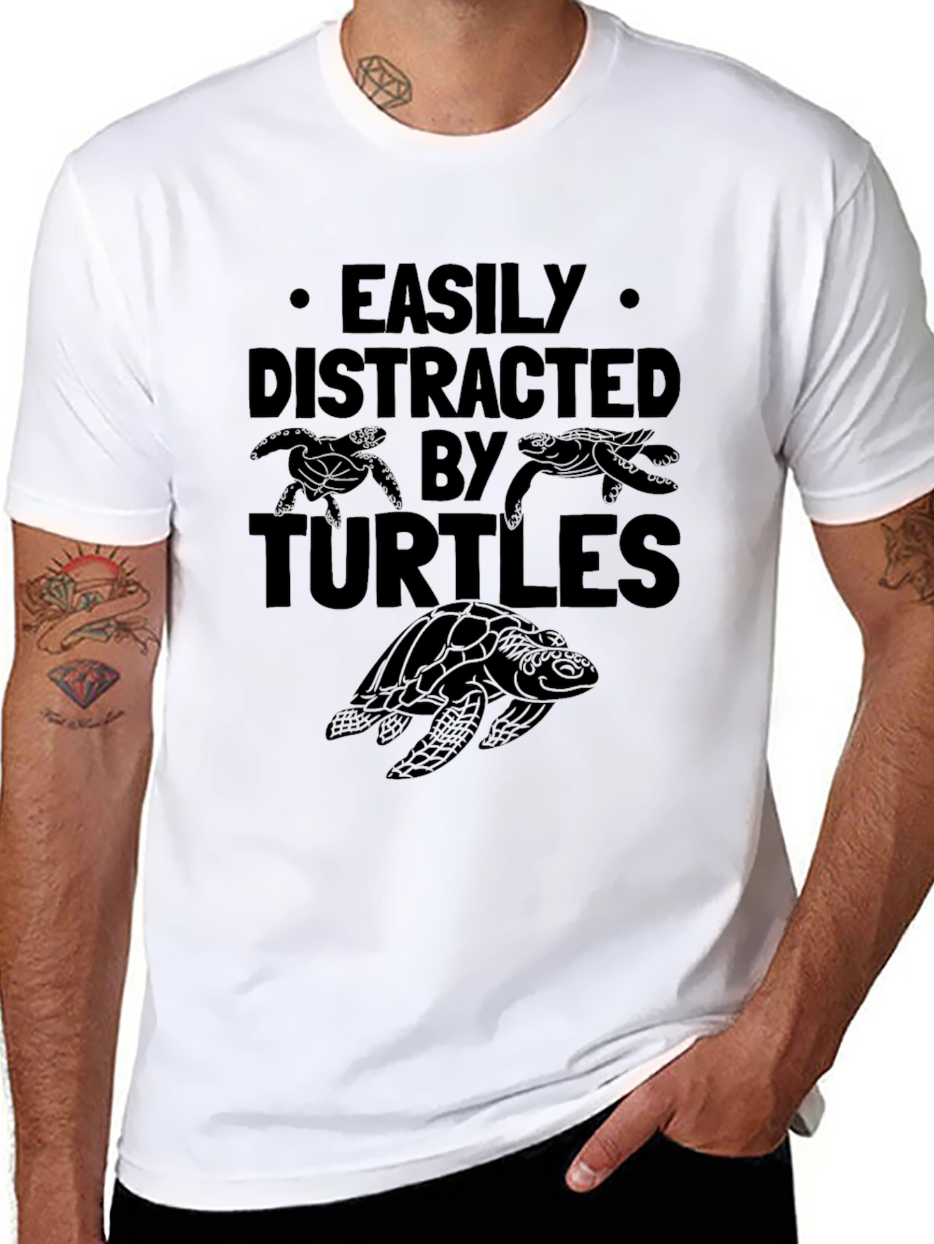 Easily Distracted by Turtles Graphic T-Shirt