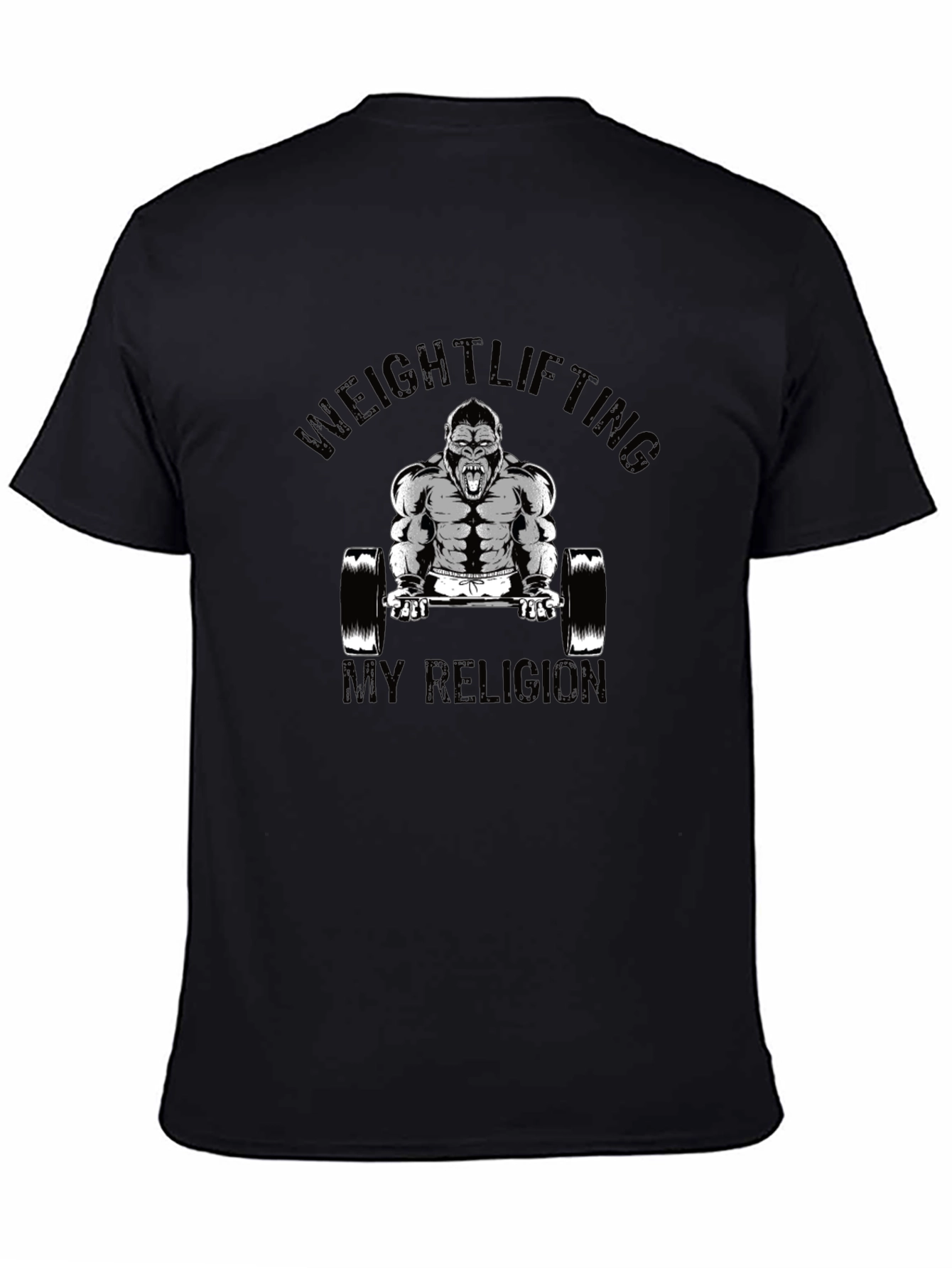 Weightlifting Gorilla Black T-Shirt
